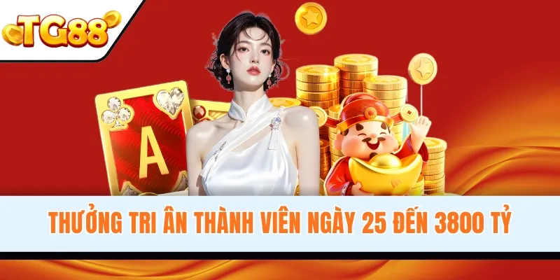 Thưởng tri ân thành viên ngày 25 đến 3800 tỷ